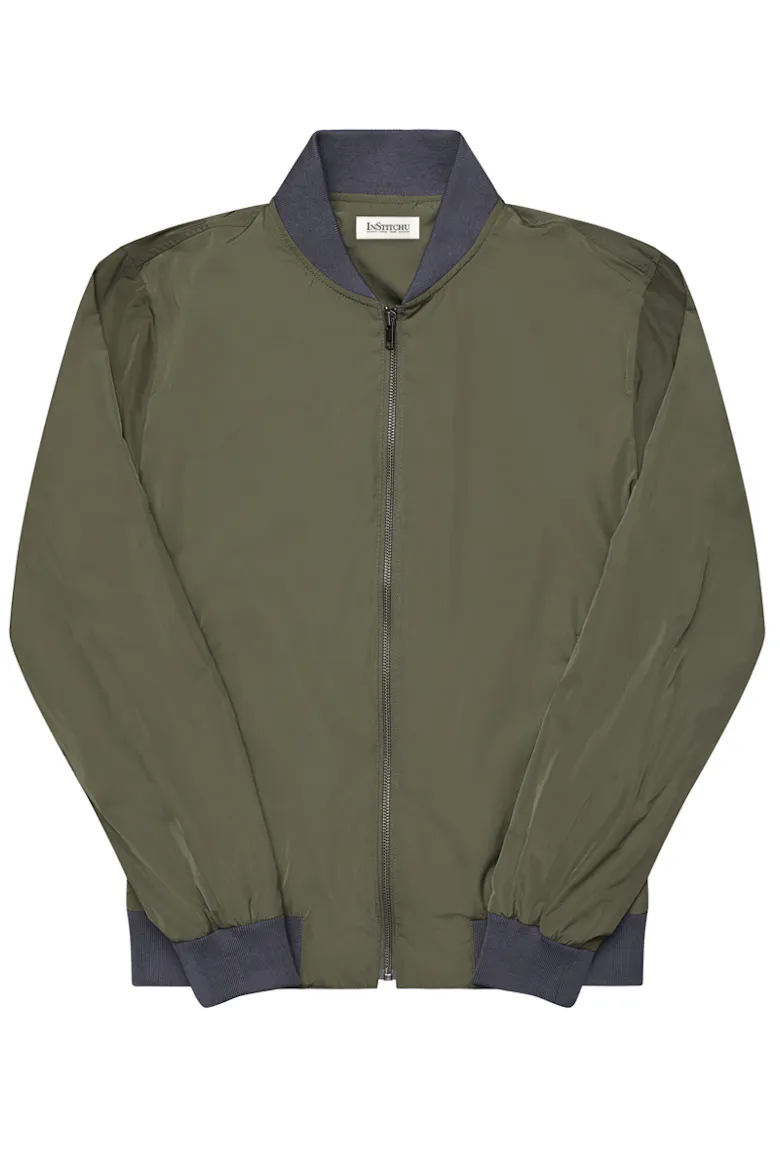 The Cheshire Olive Bomber Jacket