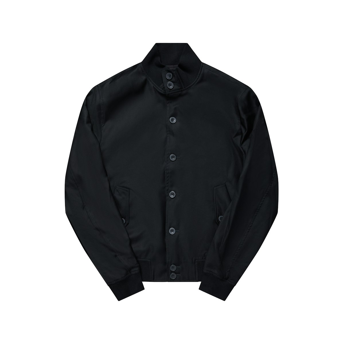 The Regent Black Harrington Wool Jacket