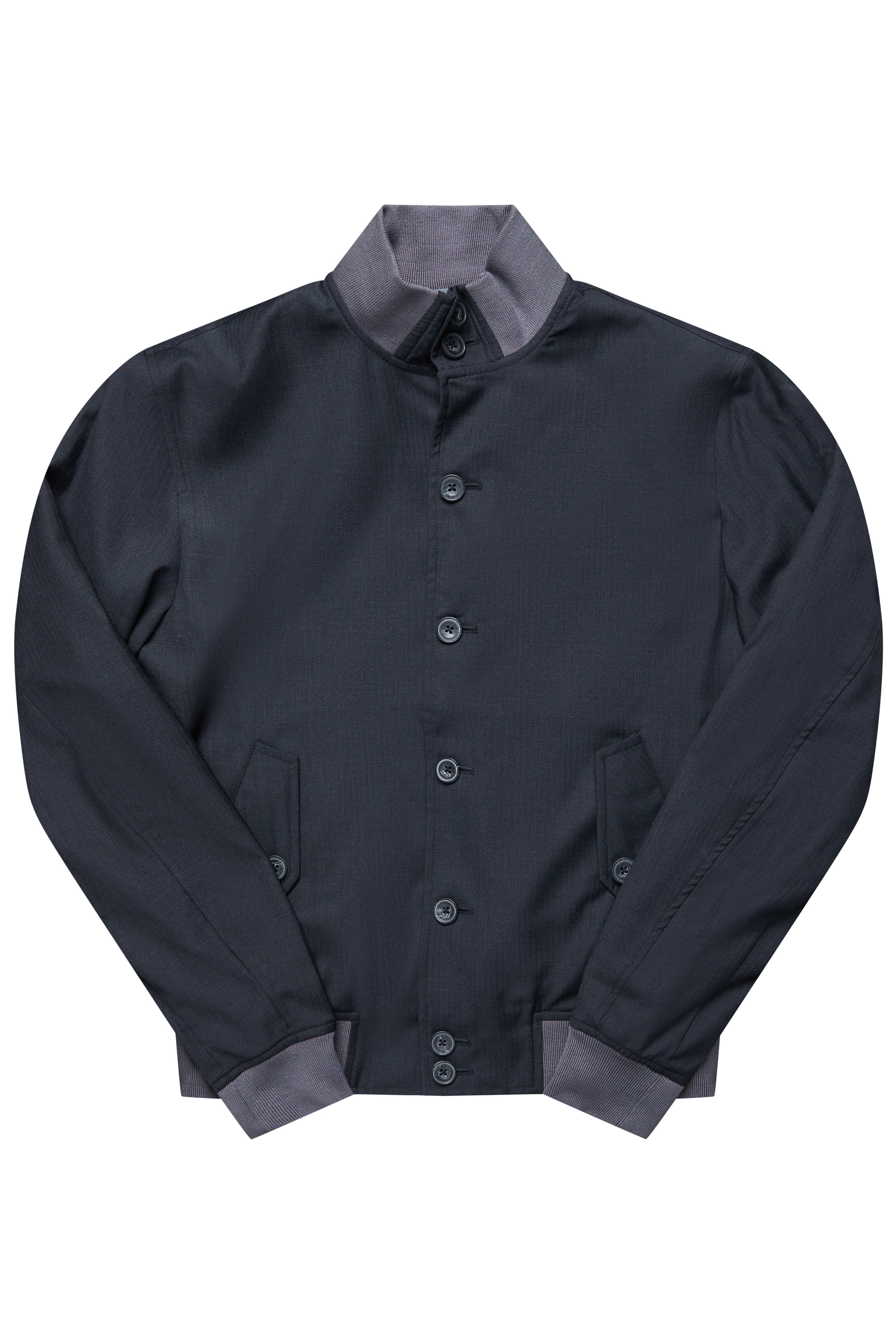 The Regent Charcoal Harrington Wool Jacket