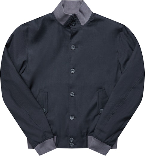 The Regent Charcoal Harrington Wool Jacket