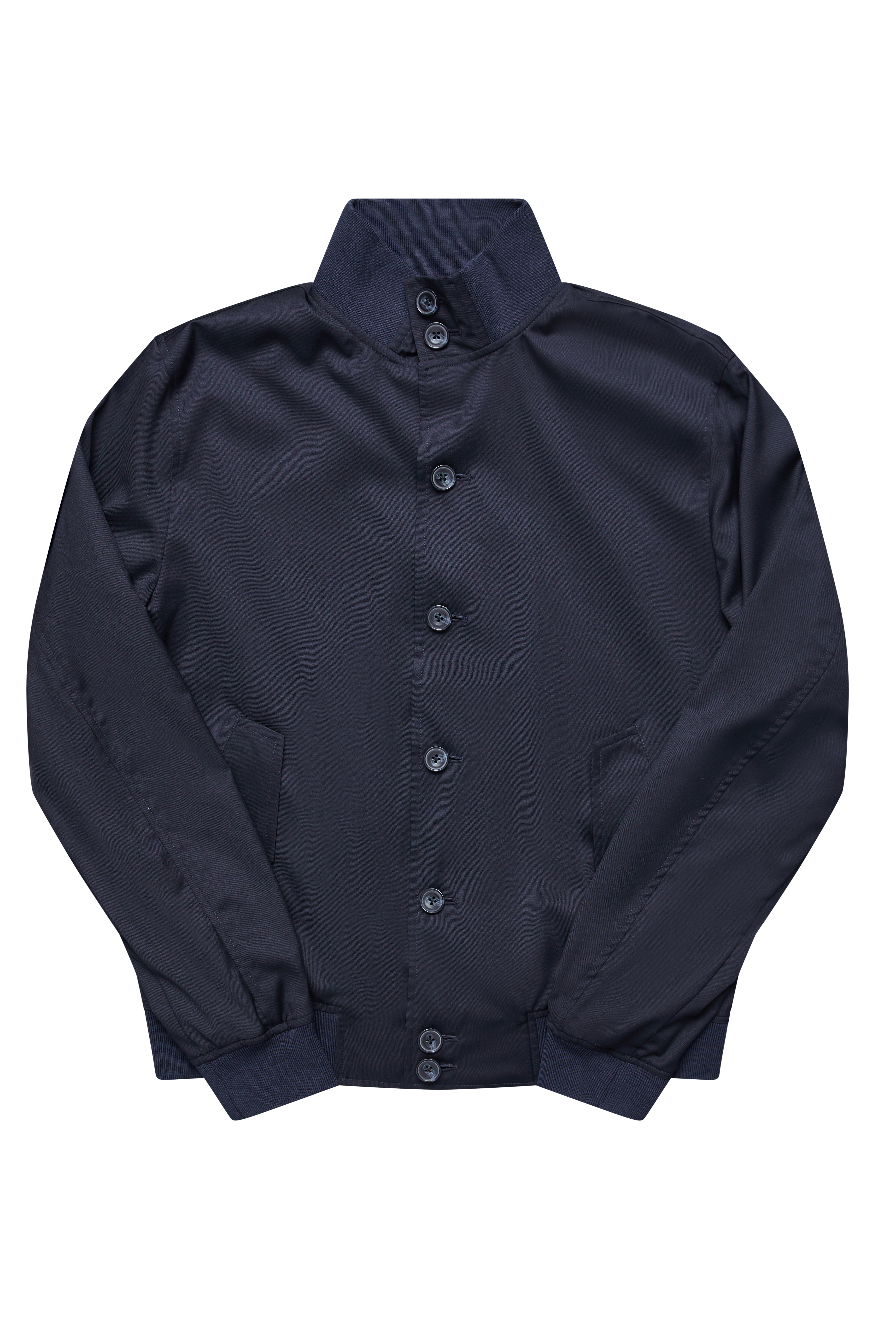 The Regent Navy Harrington Wool Jacket