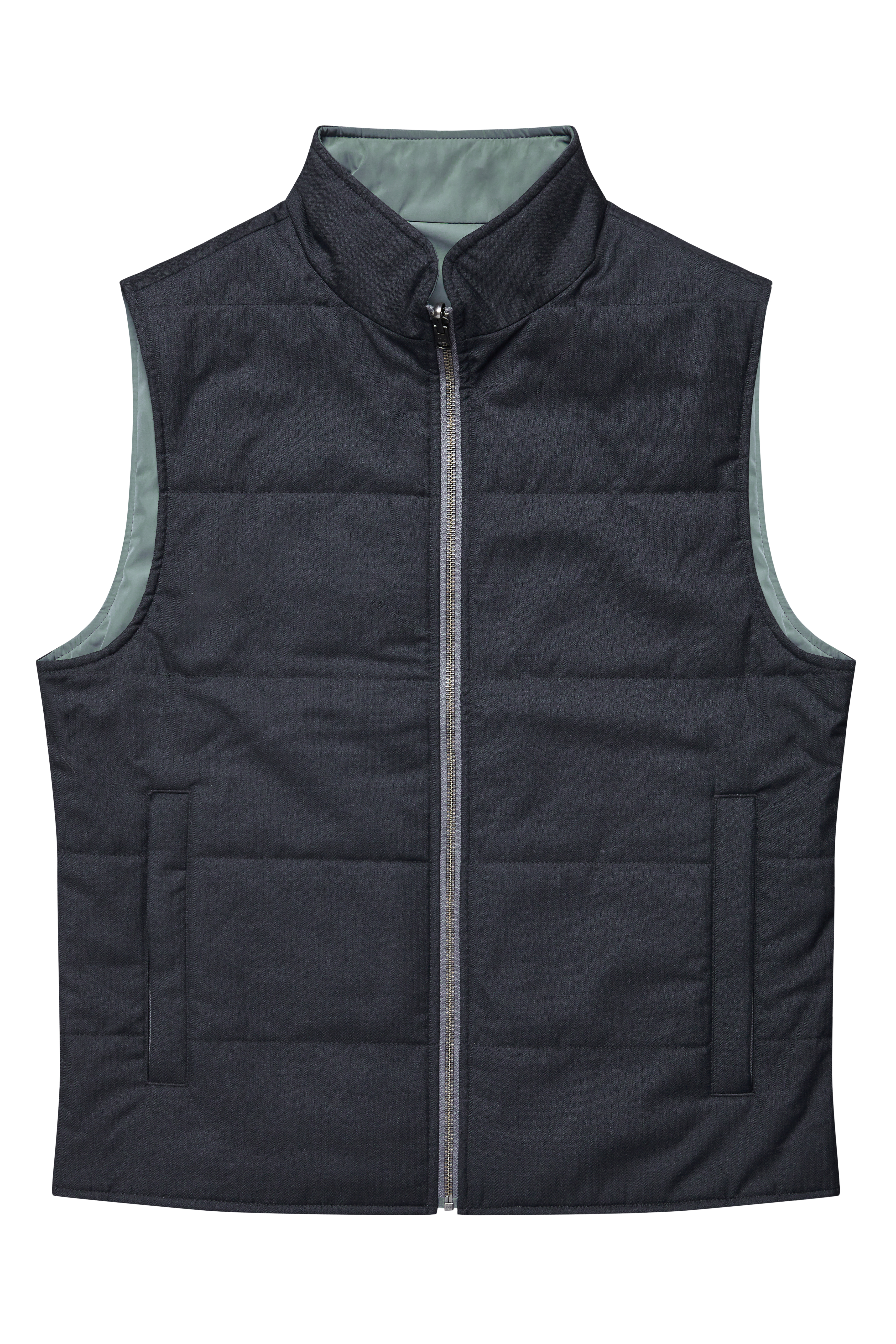 The Watergate Reversible Charcoal Vest