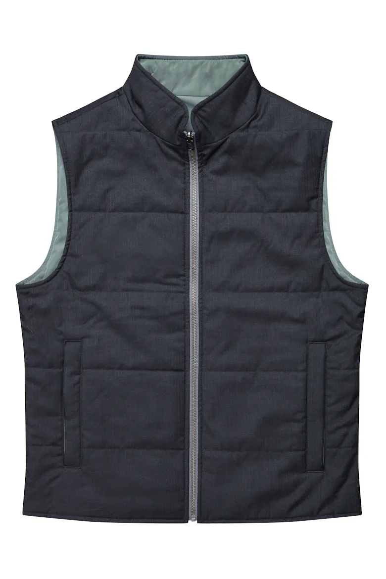 The Watergate Reversible Charcoal Vest
