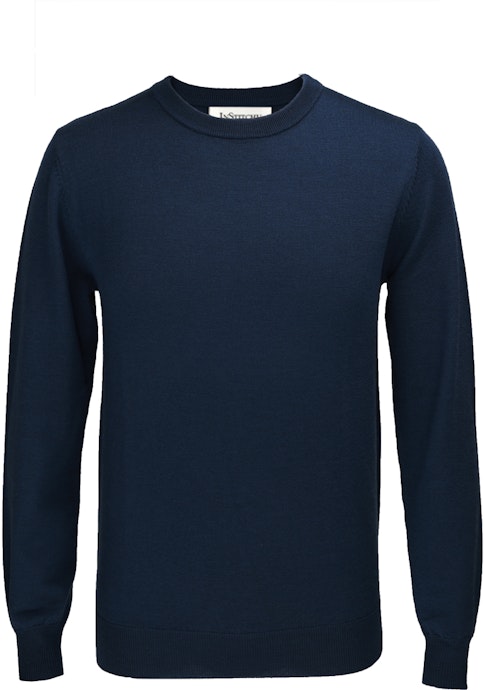 The Newman Navy Crew Neck Wool Sweater