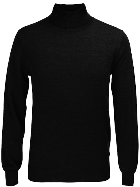 The Valentino Black Wool Roll Neck Knit