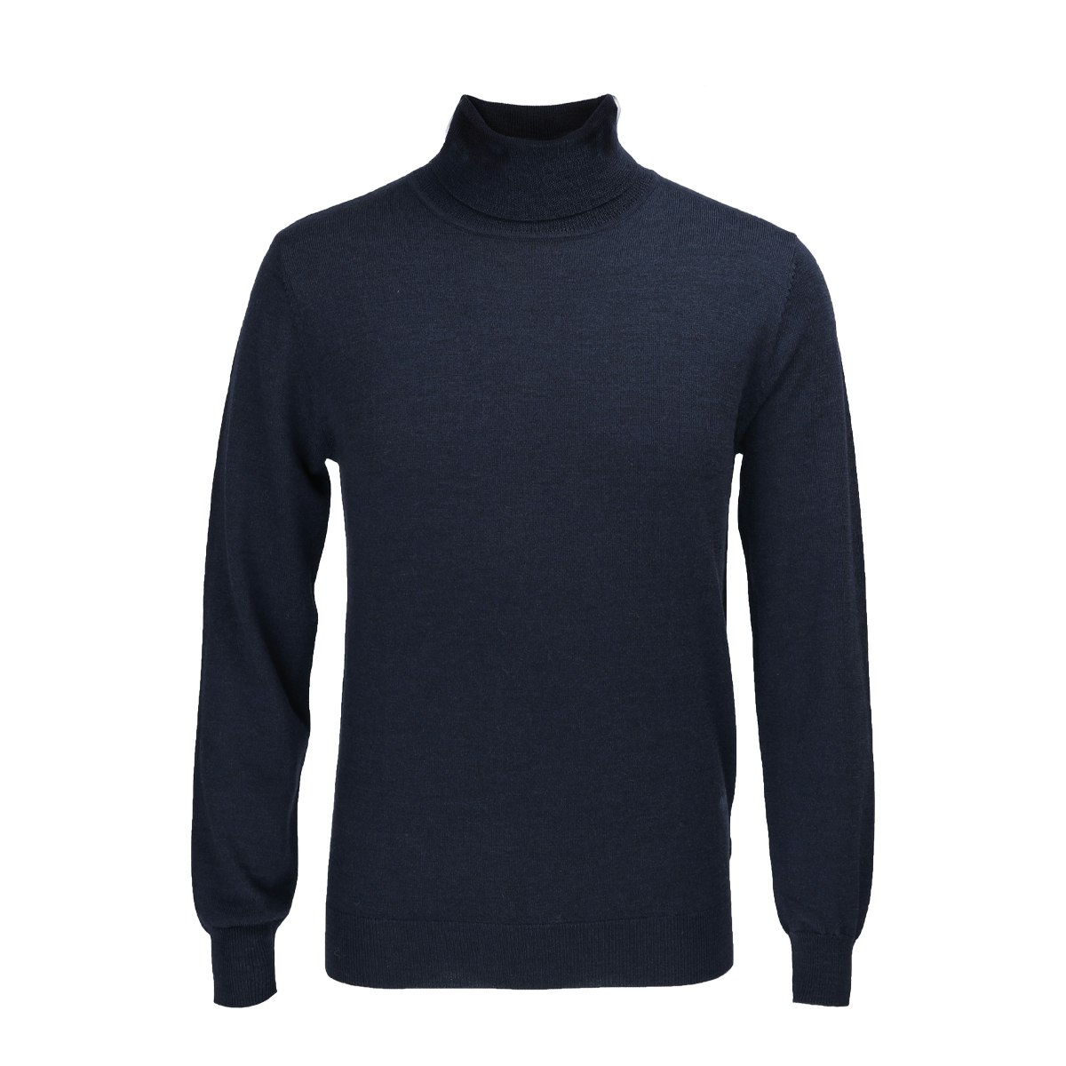 The Valentino Navy Wool Roll Neck Knit