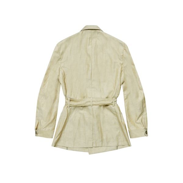 The Grampians Beige Wool-Linen Safari Jacket