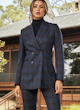 The Barossa Navy Windowpane Wool Blend Jacket — photo 4
