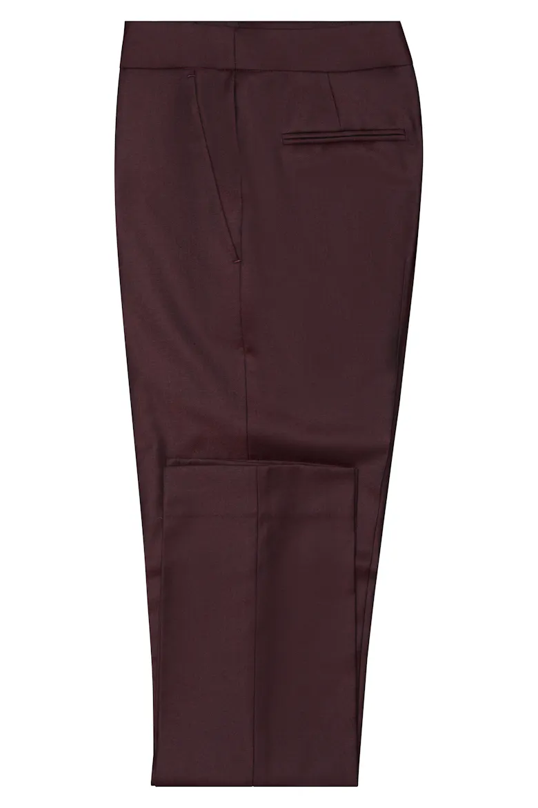 The Swan Burgundy Wool Pants