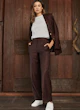 The Swan Burgundy Wool Pants — photo 2