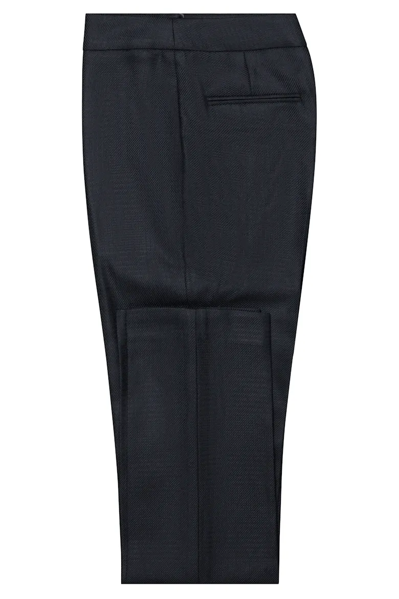 The Yarra Black Wool Blend Pants