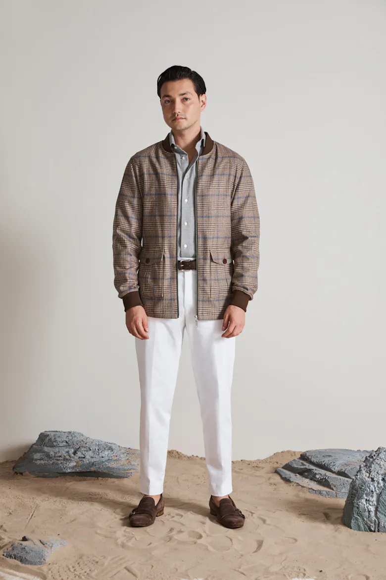 Matsuno Chocolate Wool / Silk Bomber Jacket