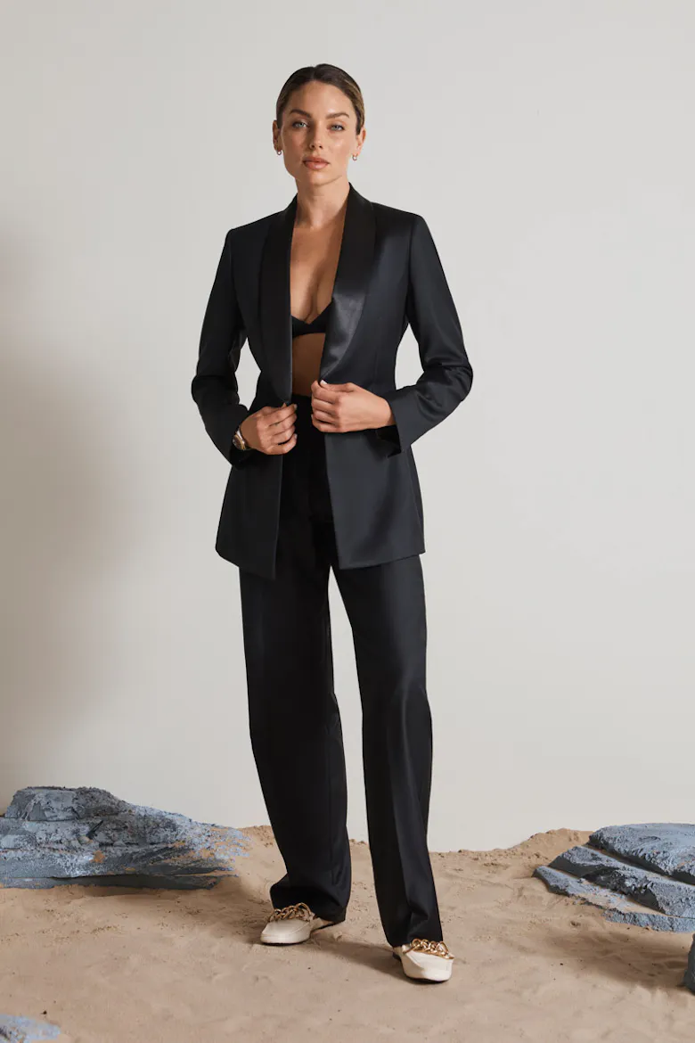 Mitsuki Black Wool Jacket