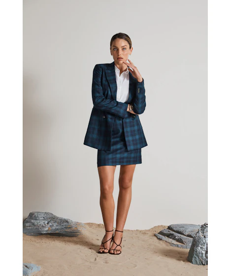 Naomi Check Wool Skirt — photo 1