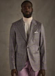 Capo REDA Purple Check Wool Jacket — photo 1