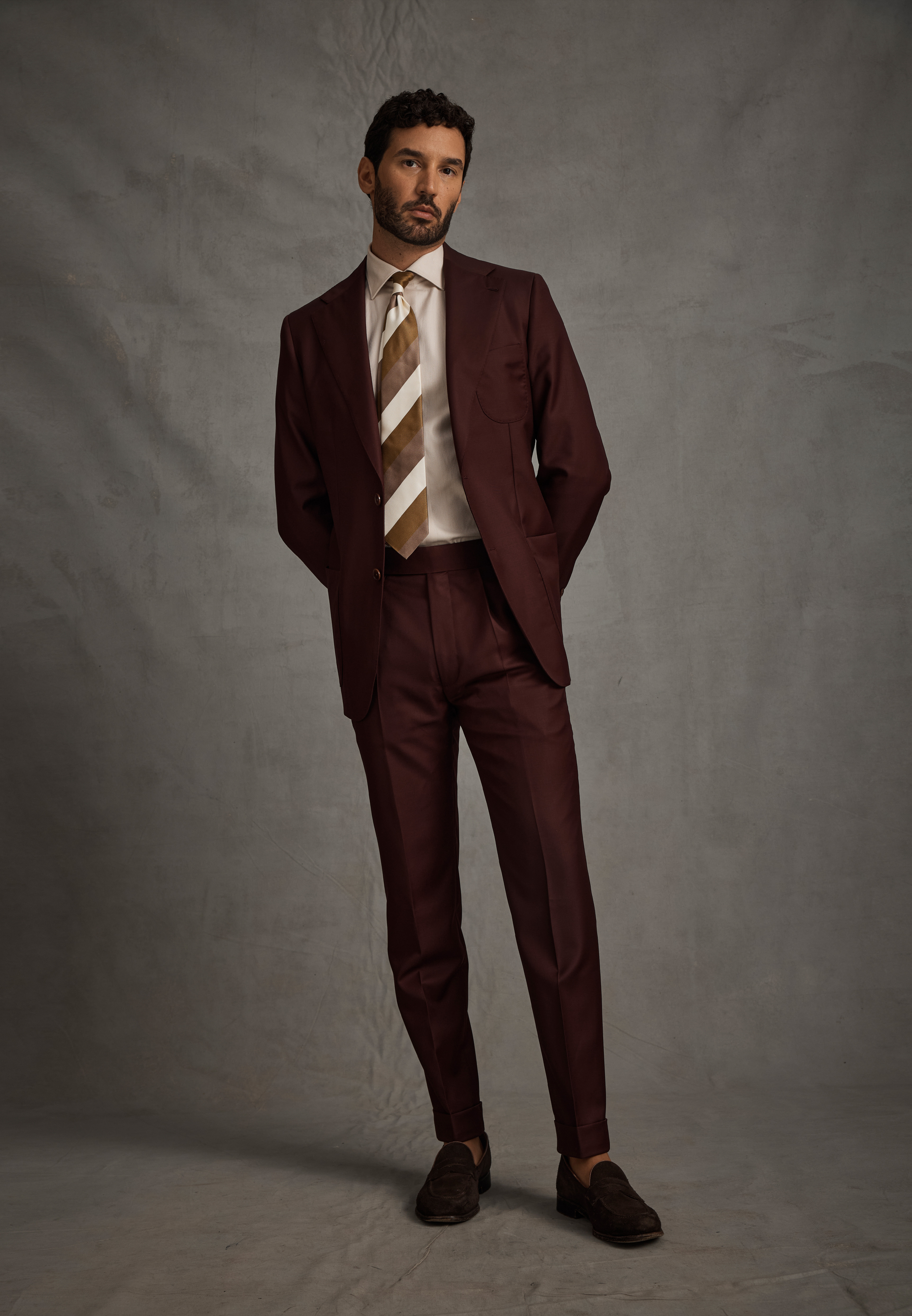 Mulholland Burgundy Wool Pants