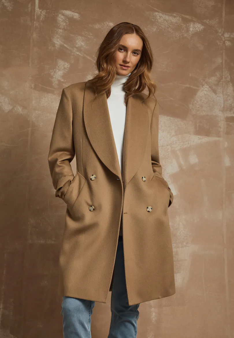 Beverly Camel Wool / Cashmere Overcoat