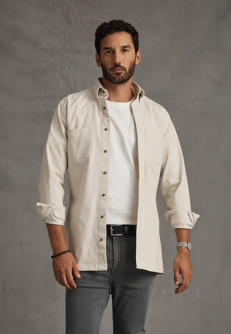 Broadway Cream Cotton Overshirt
