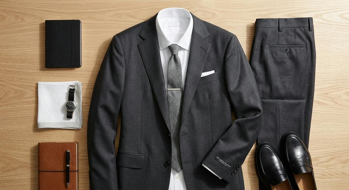 Charcoal Flat Lay