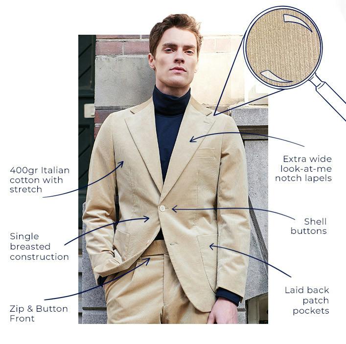 Highlights of the cord suit