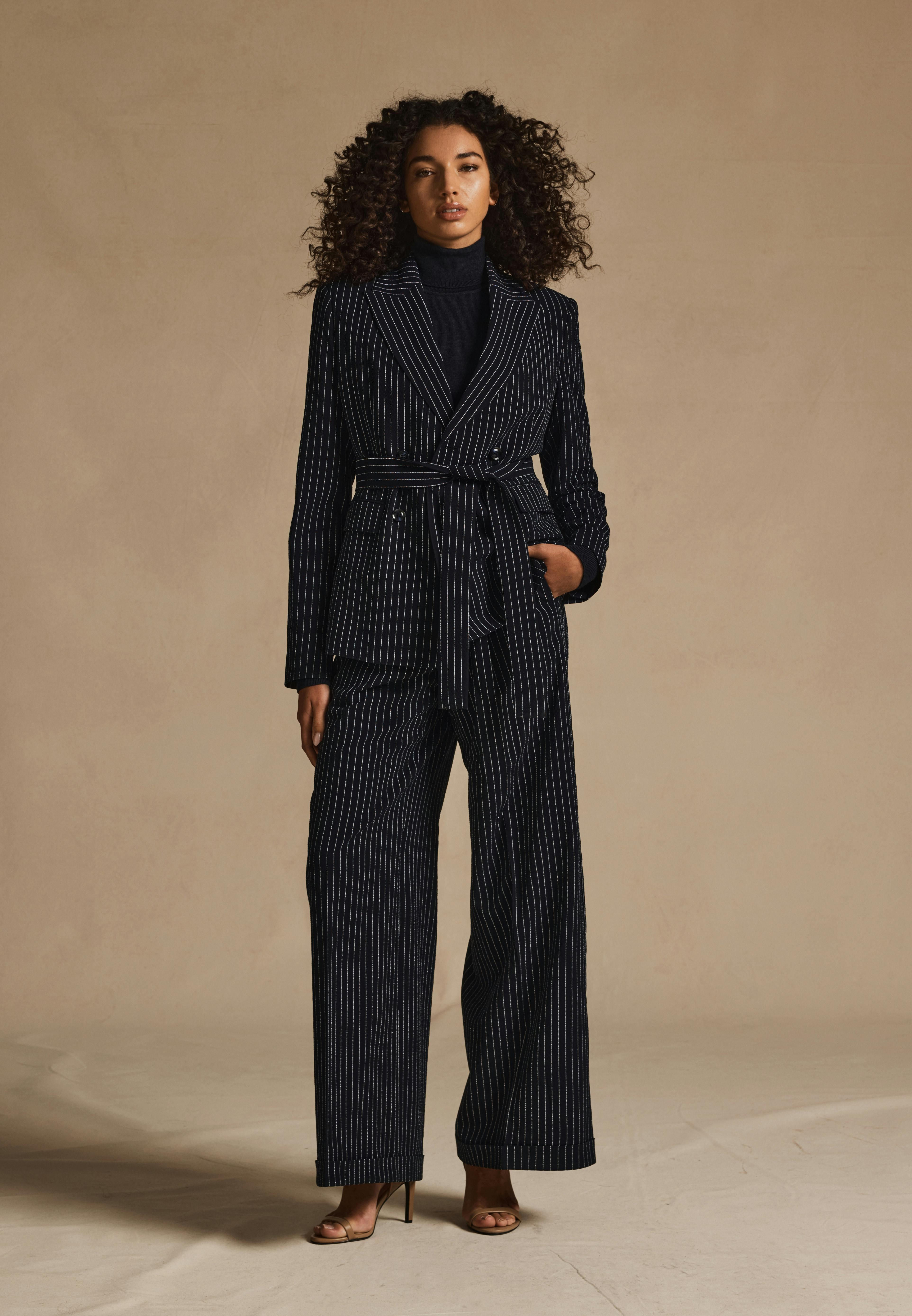 Emil Navy Pinstripe Wool Blend