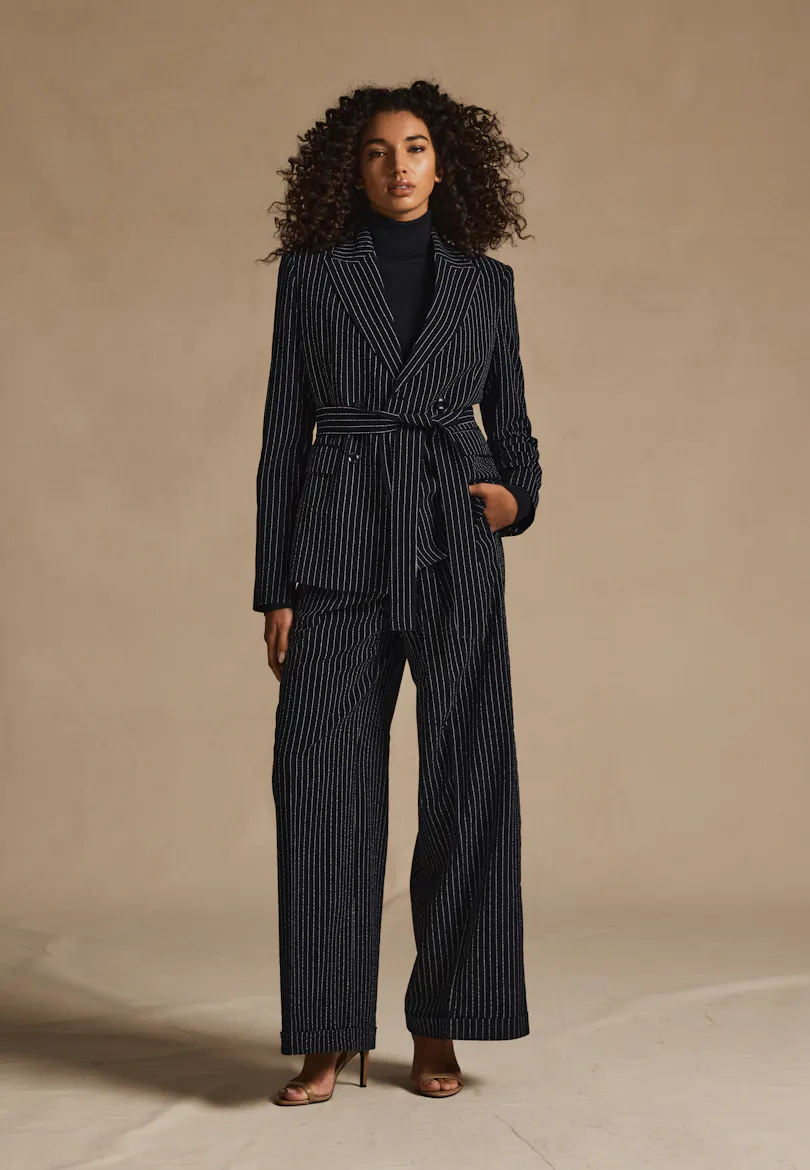 Emil Navy Pinstripe Wool Blend