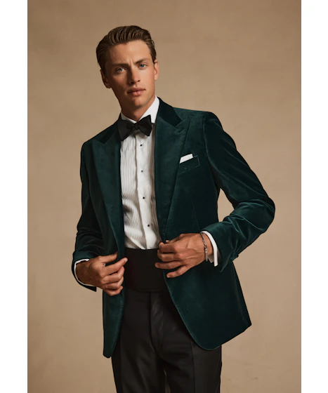 Roberto Green Velvet Tuxedo Jacket