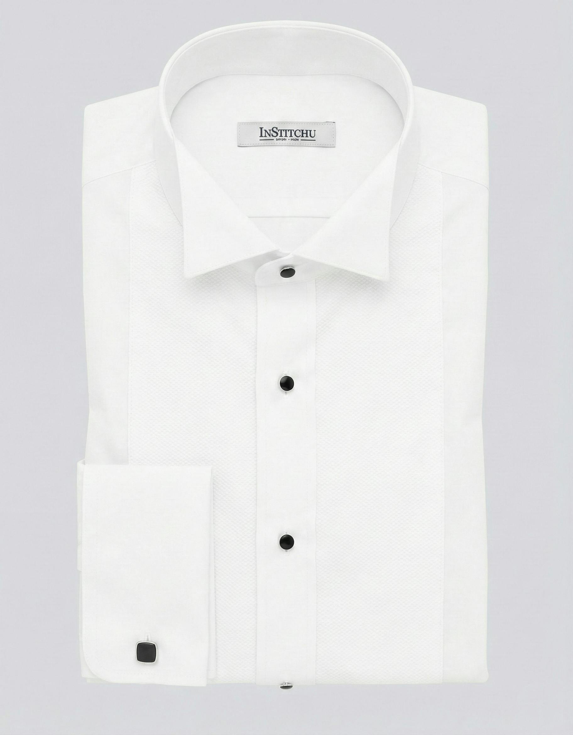 The Hickson White Pique Tux Shirt Shirt