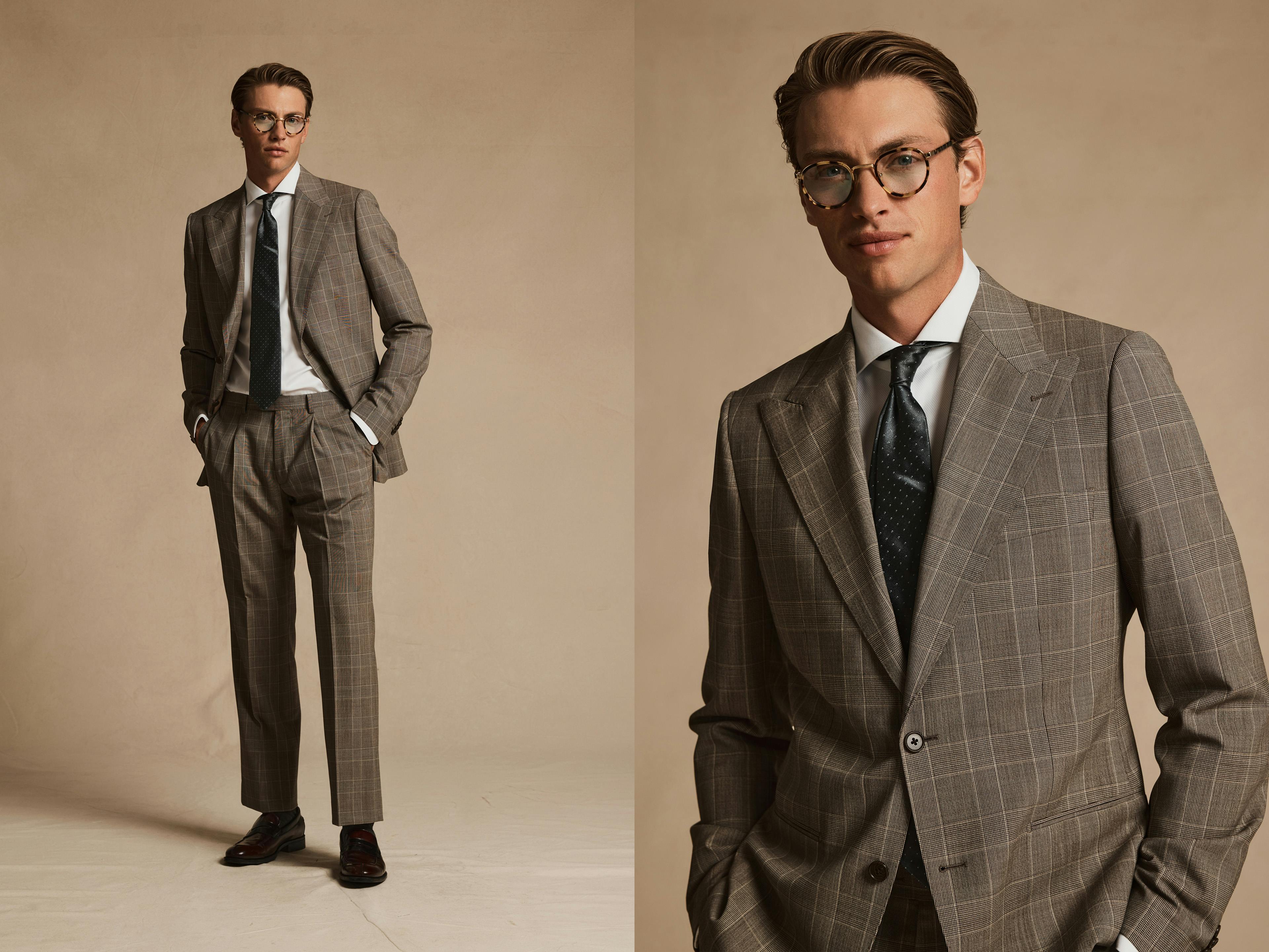 Benoit Brown Merino Wool Suit