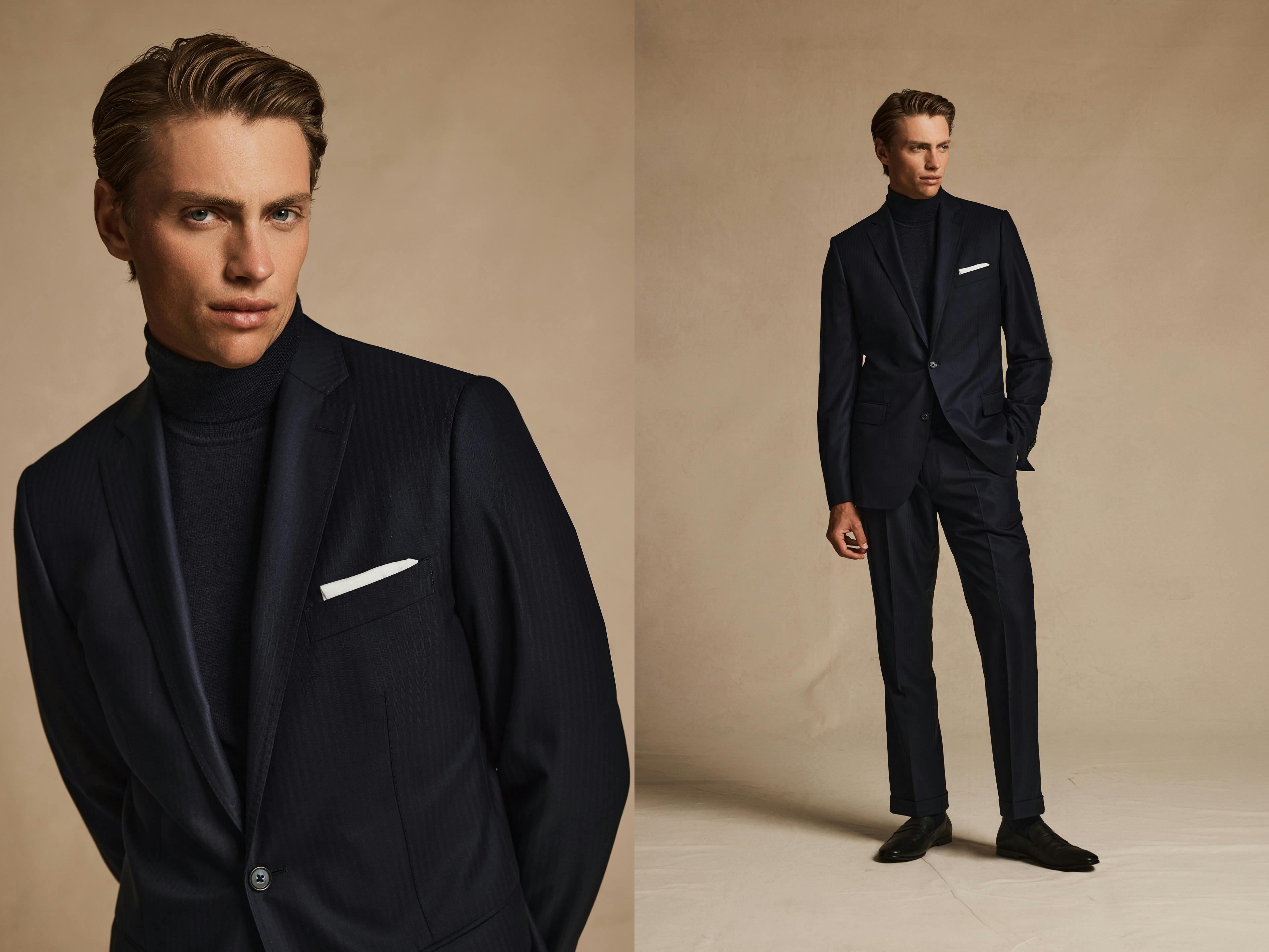 Lafayette Merino Wool Pinstripe Suit