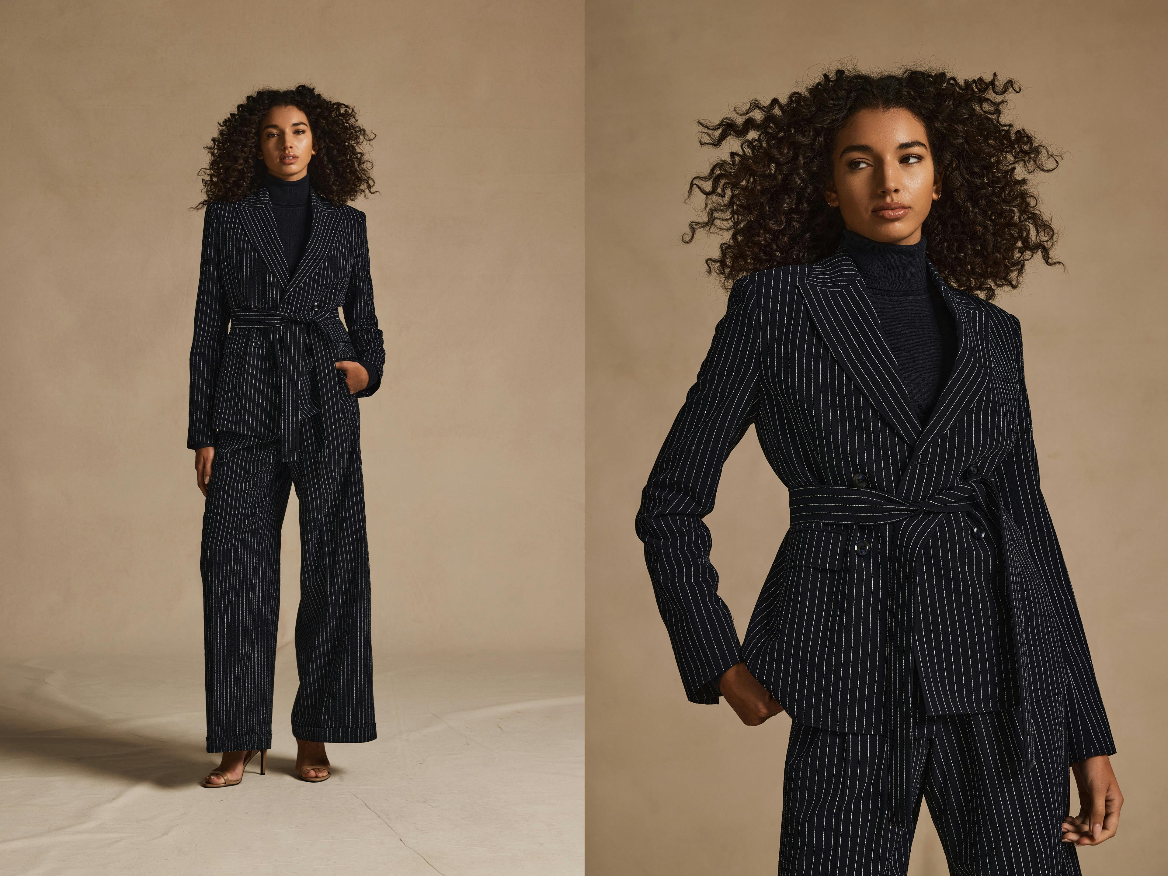 Emil Navy Pinstripe Wool Blend Suit