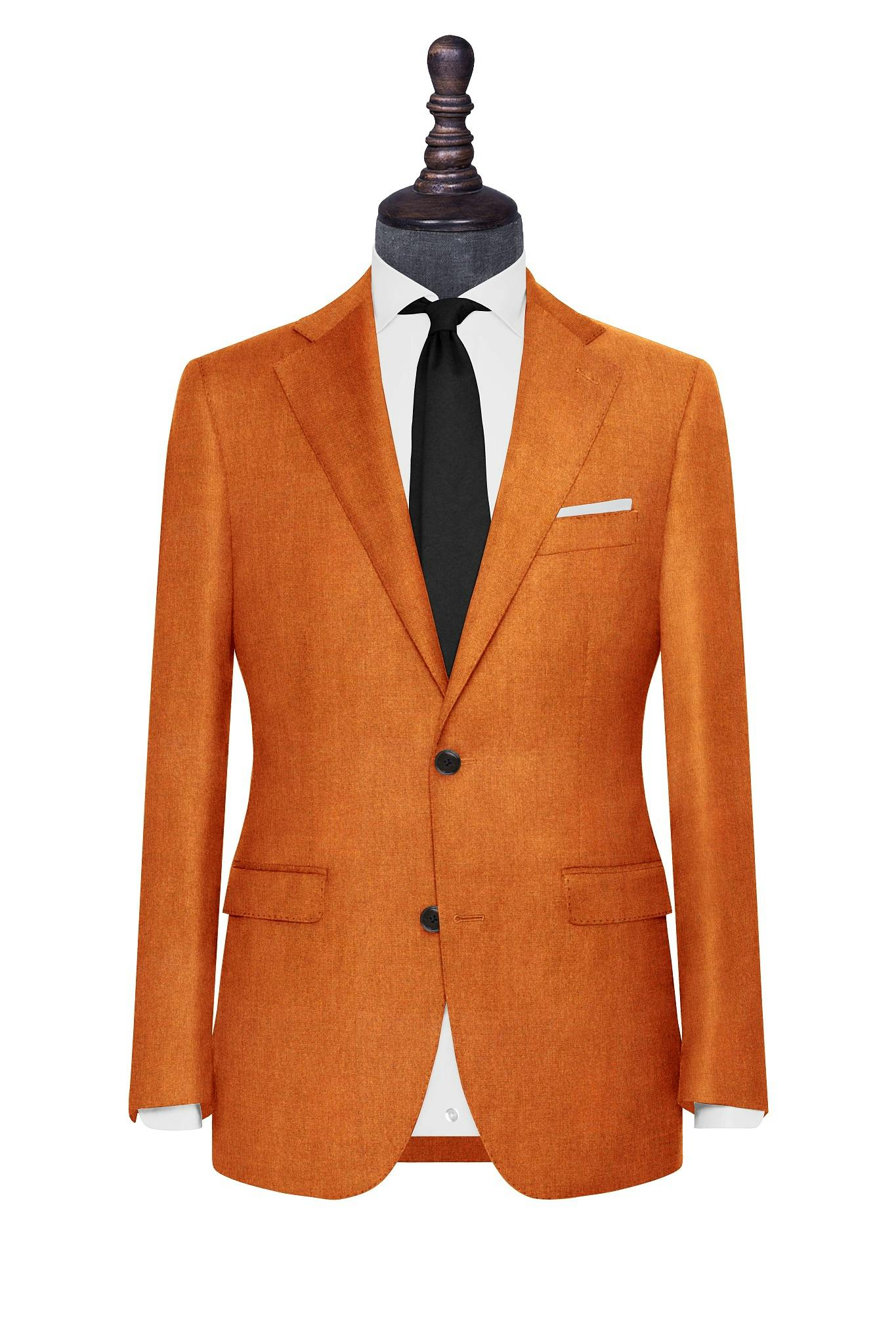 The Nemoli Orange Linen Jacket Men's Custom Jacket InStitchu