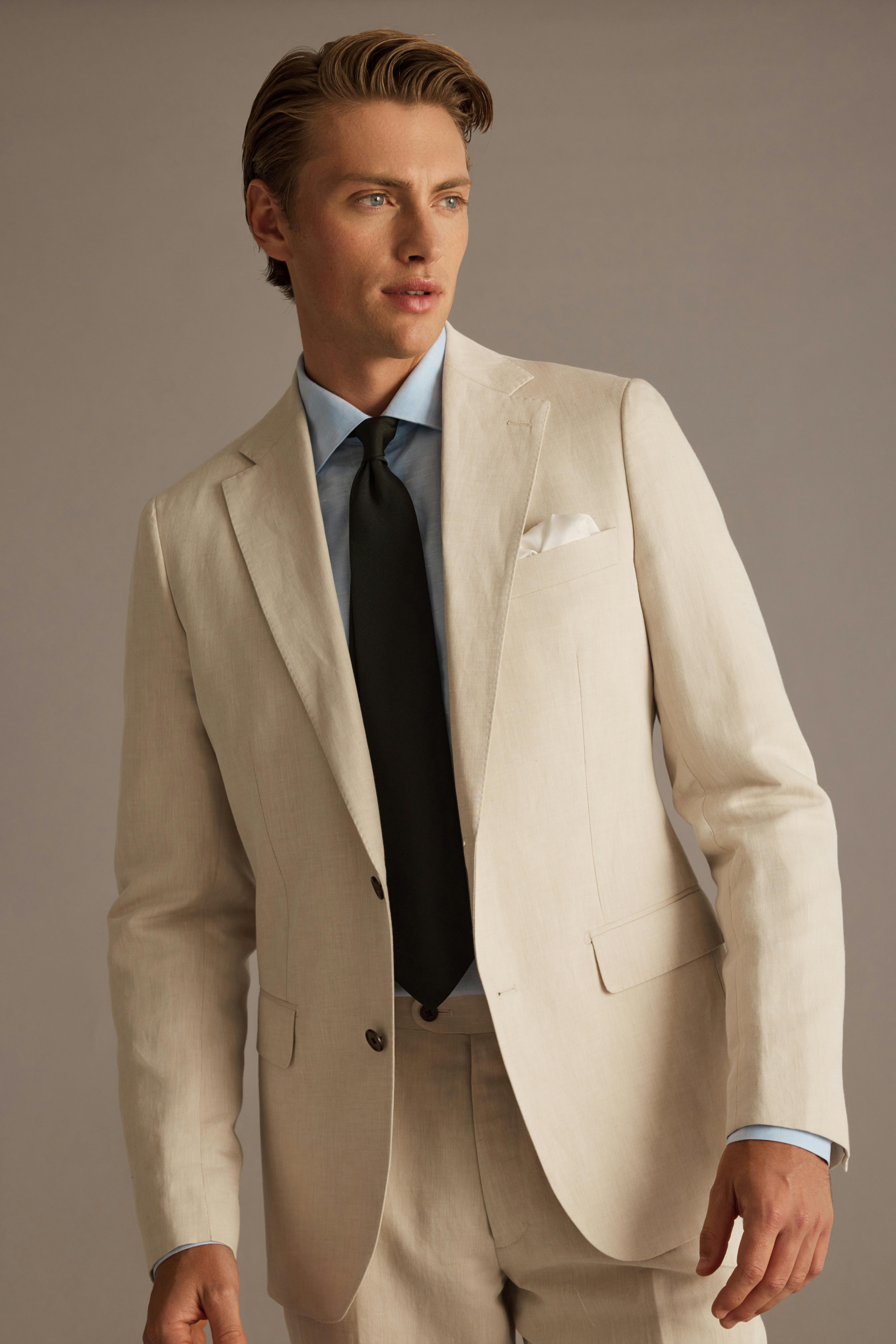 Beige tailored suit
