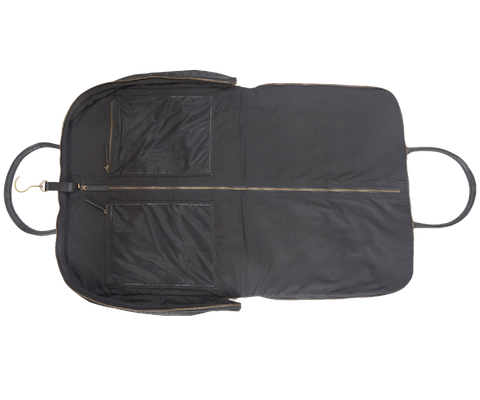 TOC Black Leather Garment Bag Men's Bag InStitchu