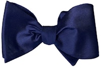 InStitchu Collection The Dickens Navy Silk Self-Tie Bow Tie