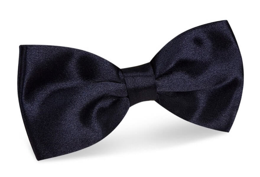 InStitchu Accessories bow-tie The Fleming Black Satin Bow Tie