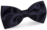 InStitchu Accessories bow-tie The Fleming Black Satin Bow Tie