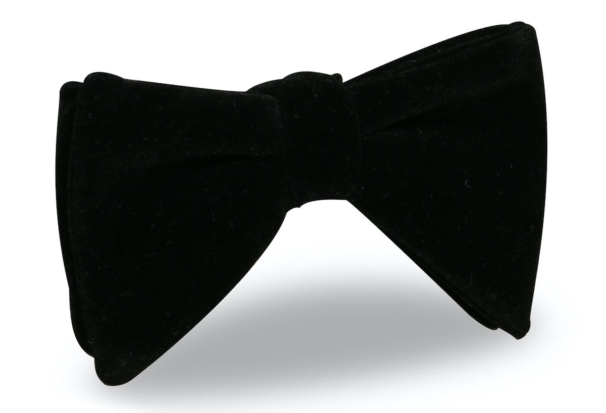 hugo boss velvet bow tie