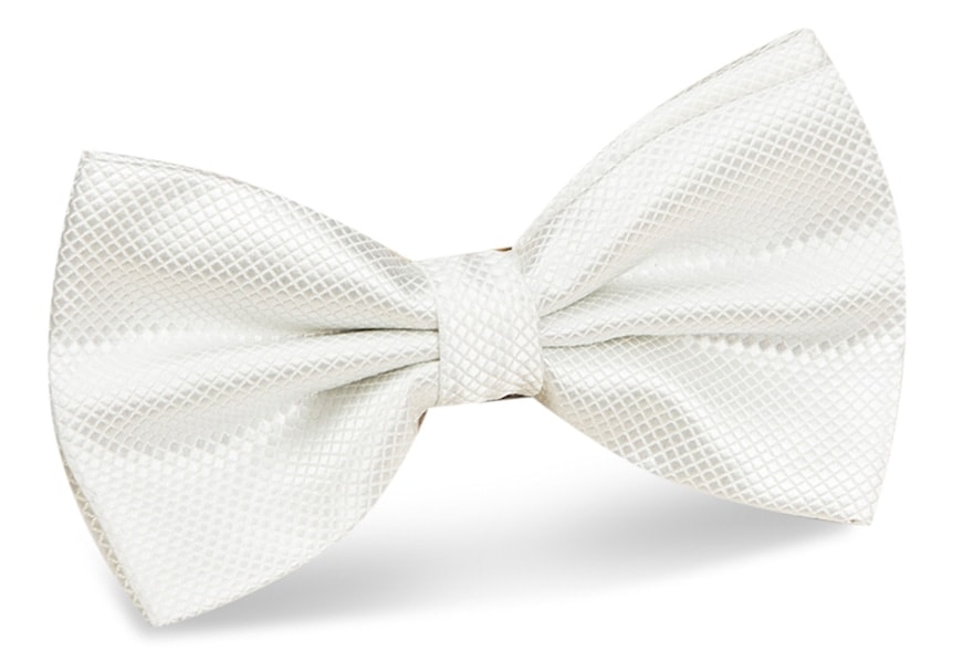 InStitchu Accessories bow-tie The Wolfe White Satin Bow Tie