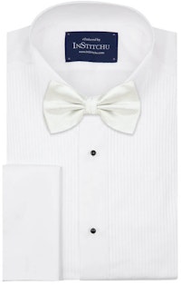 InStitchu Accessories bow-tie The Wolfe White Satin Bow Tie