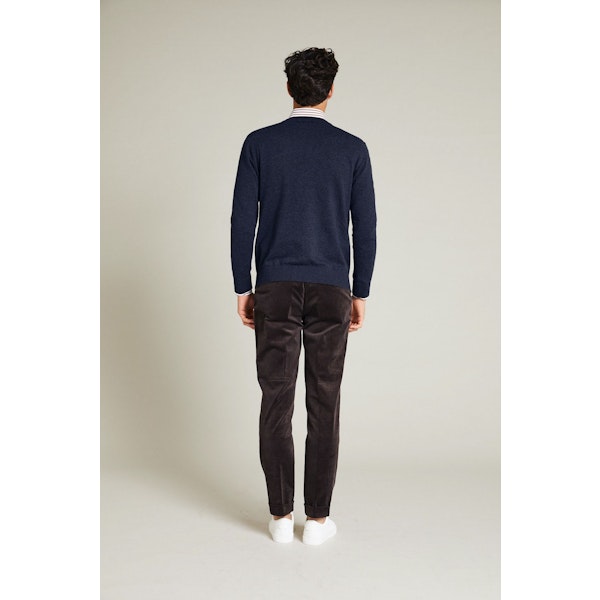 InStitchu Collection Cooper Navy Cotton Sweater