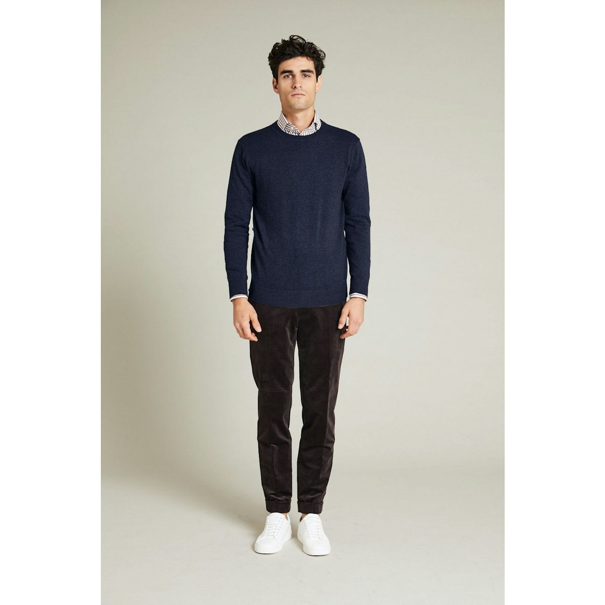 InStitchu Collection Cooper Navy Cotton Sweater