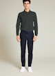 InStitchu Collection Murray Green Cotton Long Sleeve Polo