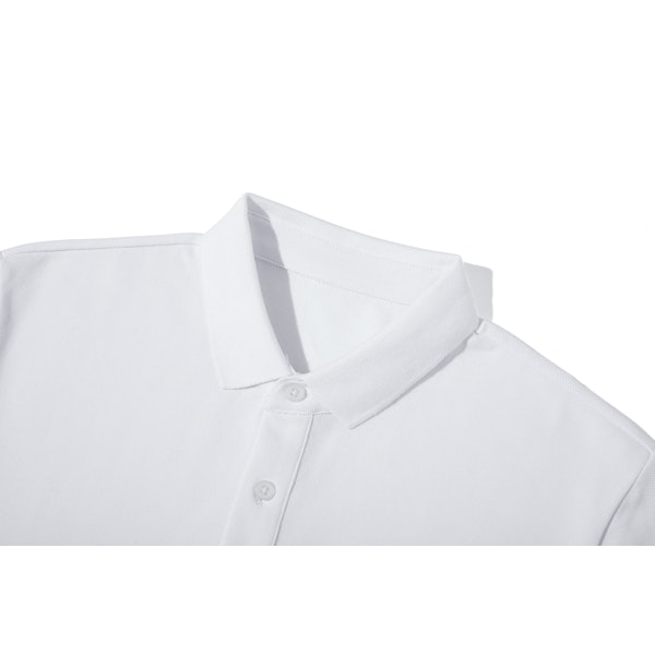 InStitchu Collection Murray White Cotton Long Sleeve Polo