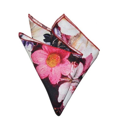 InStitchu Accessories pocket-square Krew & Co Candy Blooms Pocket Square