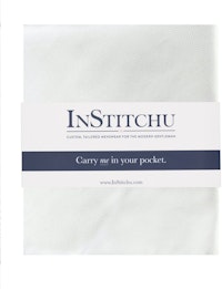 InStitchu Collection The Brienza White Plain Silk Pocket Square