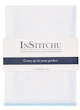 InStitchu Accessories pocket-square The Lawson Linen White & Baby Blue Trim Pocket Square