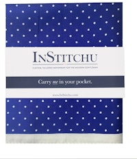 InStitchu Collection The Moliterno Navy and White Spot Silk Pocket Square