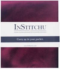 InStitchu Collection The Picerno Maroon Plain Silk Pocket Square