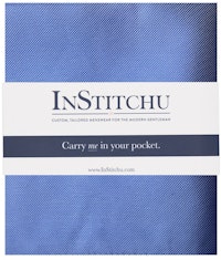 InStitchu Collection The Trivigno Baby Blue Plain Silk Pocket Square